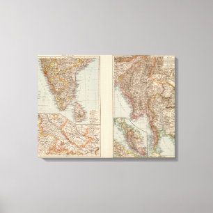 Toile Sud de l'Inde, Birmanie, péninsule malaise