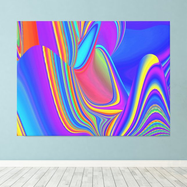 Toile Summerfeel, Rainbowart 3D Abstrait (Insitu (Plancher de Bois))