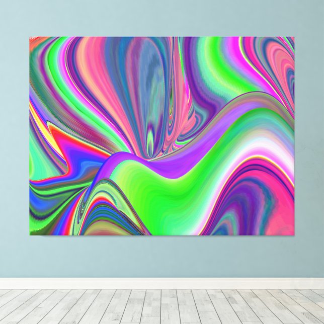 Toile Summerfeel, Rainbowart 3D Abstrait (Insitu (Plancher de Bois))