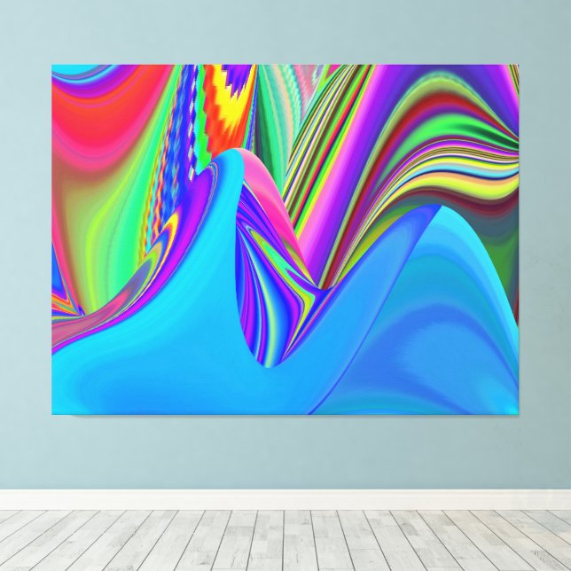 Toile Summerfeel, Rainbowart 3D Abstrait (Insitu (Plancher de Bois))