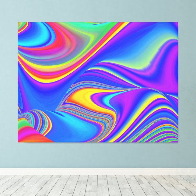 Toile Summerfeel, Rainbowart 3D Abstrait (Insitu (Plancher de Bois))
