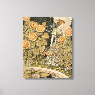 Toile Sunflower Art Nouveau Jardin Grasset Femme