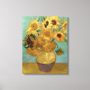 Toile Sunflowers dans Vase Van Gogh Art