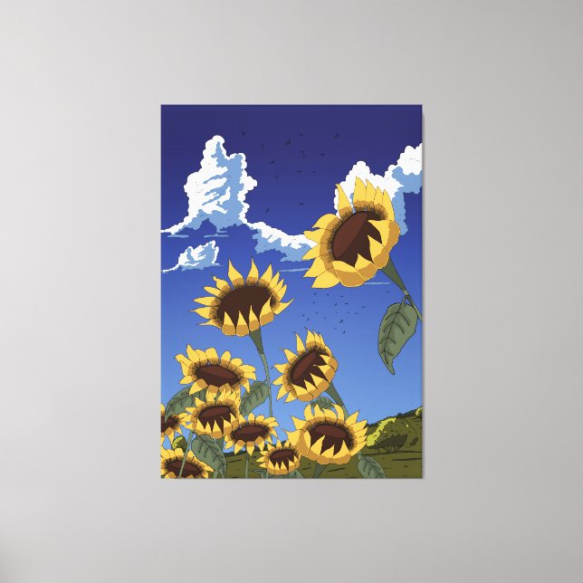 Toile Sunflowers in the Summer (Recto)
