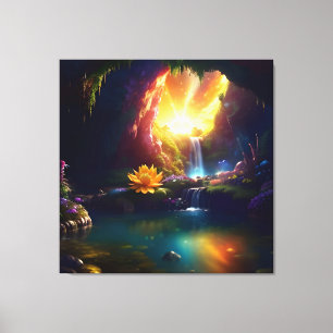 Toile Sunlight Cavern Flower Beauté 1