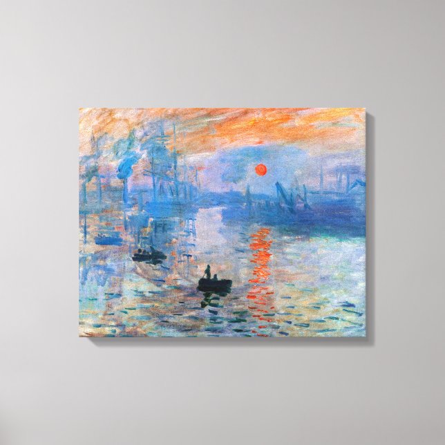 Toile Sunrise, 1872, Claude Monet Canvas Print (Recto)