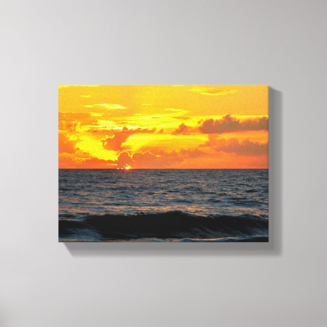 Toile Sunrise over the ocean Stretched Canvas Print (Recto)