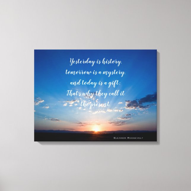 Toile Sunrise Today Est Un Don Inspirationnel Citation (Recto)