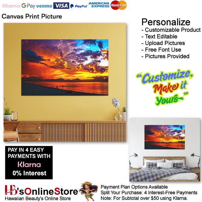 Toile Sunset Beach Imprimer Image 5 (Sunset Beach Canvas Print Picture 5.)
