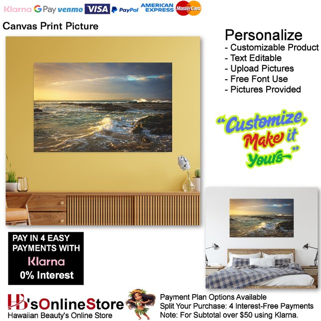 Toile Sunset Beach Imprimer Photo 22 (Sunset Beach Canvas Print Picture 22.)