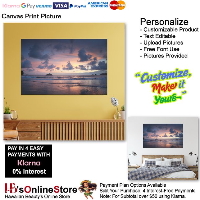Toile Sunset Beach Imprimer Photo 26 (Sunset Beach Canvas Print Picture 26.)
