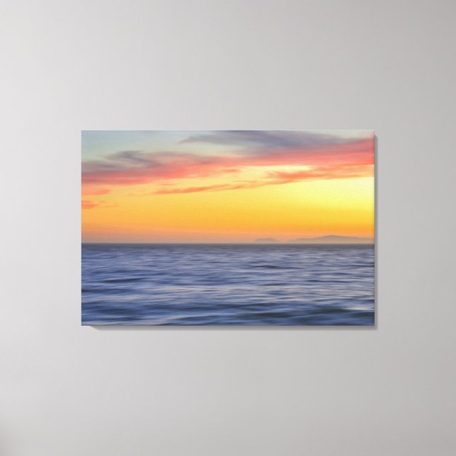 Toile Sunset Beach Ocean Wall Art Abstrait (Recto)