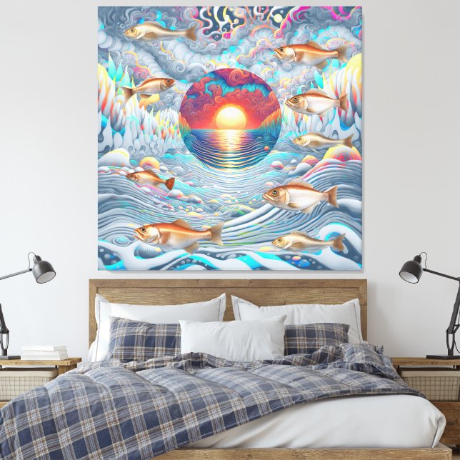 Toile Sunset de poisson (Insitu(Chambre))