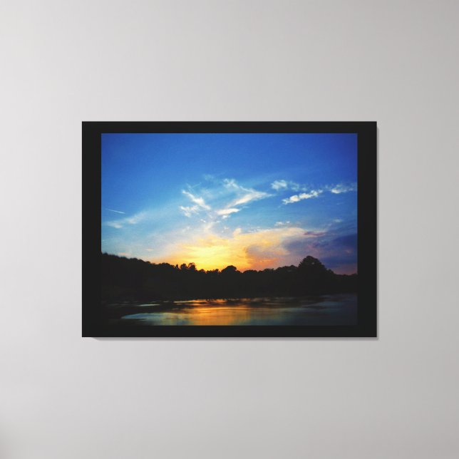 Toile Sunset Mountain Lake (Recto)
