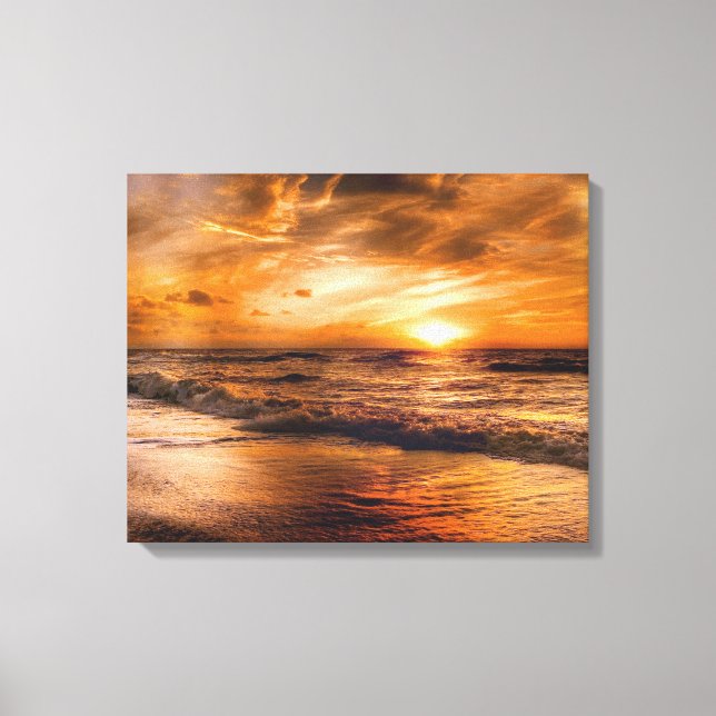 Toile Sunset plage (Recto)