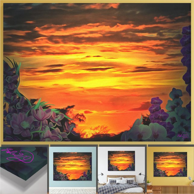 Toile Sunset Plaza Marina 2584 (Créateur téléchargé)