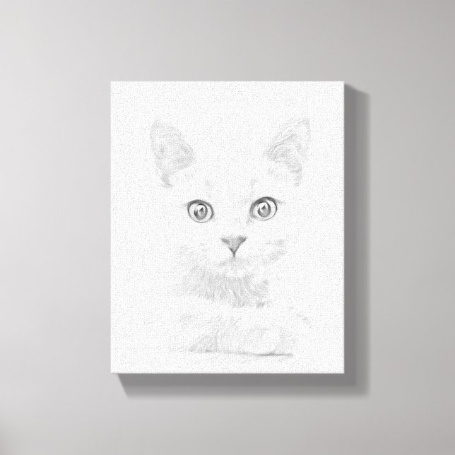 Toile SUPER CUTE Kitten Cat Portrait (Recto)