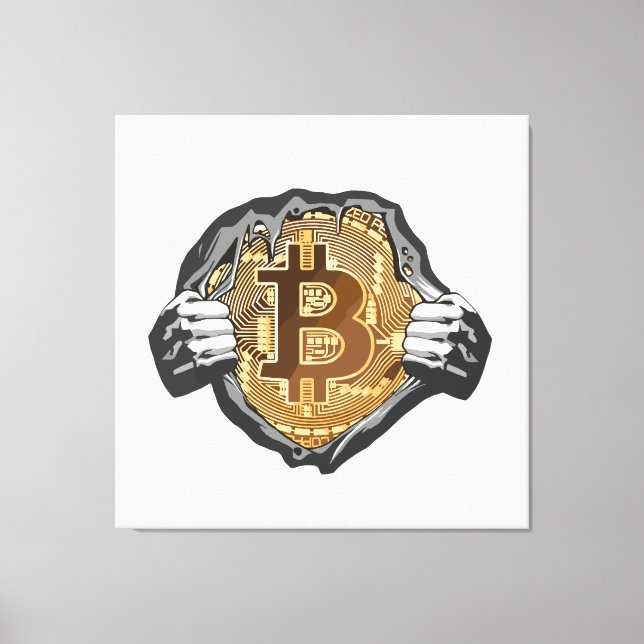 Toile Super héros Bitcoin (Recto)