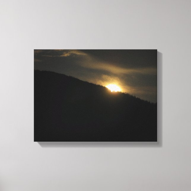 Toile Super Moon sur Washington Mountain (Recto)