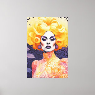 Toile Superbe Drag Queen Cheveux rouges