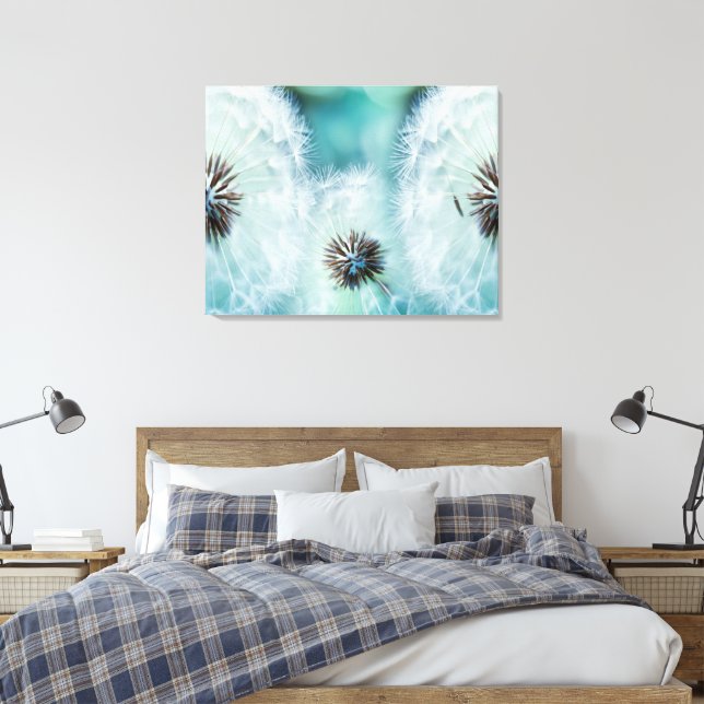 Toile Superbe Fleur de Puffy Blanc (Insitu(Chambre))