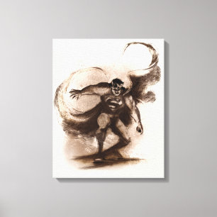 Toile Superman du café