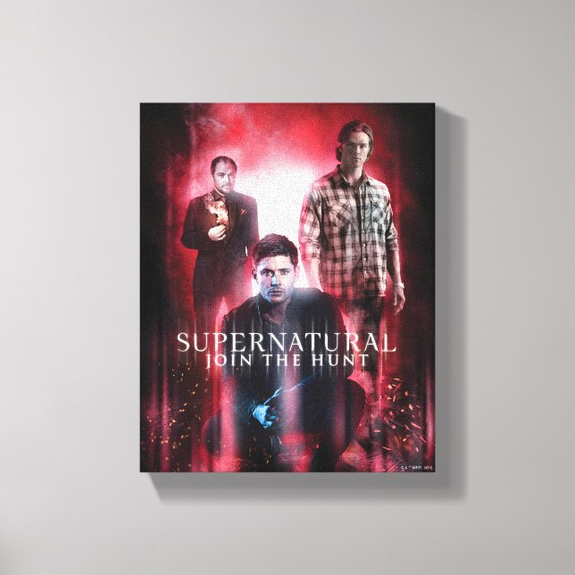 Toile Supernatural Crowley, Dean et Sam (Recto)