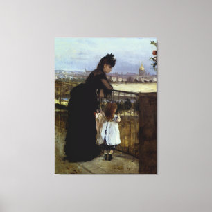 Toile Sur le balcon par Berthe Morisot