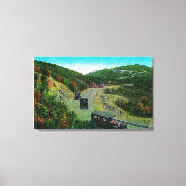 Toile Sur le bord au-dessus de Oak FlatsRidge Route, CA (Recto)