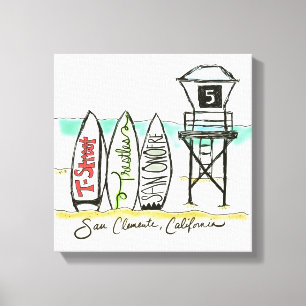 Toile Surf San Clemente Canvas Art Mur