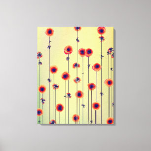Toile Surreal 22 x 28 Fleur sauvage moderne