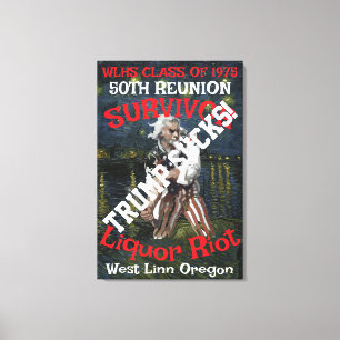 Toile Survivant Trump WLHS RÉUNION DE LA PROMO DE 50 ANS