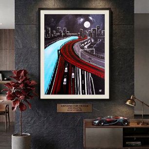 Toile Suspendu au-dessus du Blue Painting d'Alfred Fox