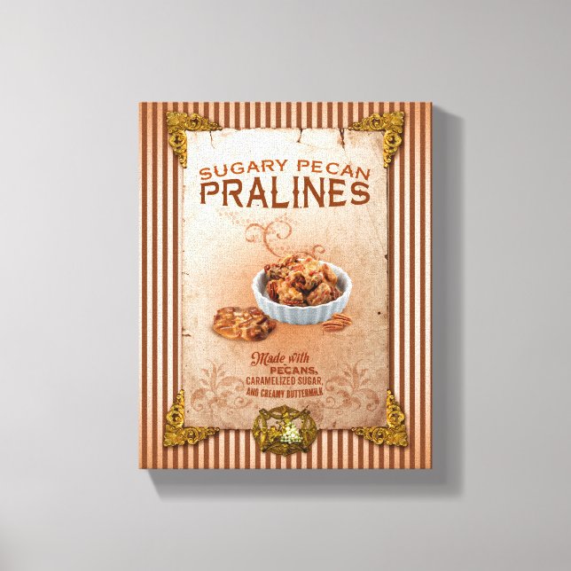 Toile Sweet Louisiana Pecan Pralines (Recto)
