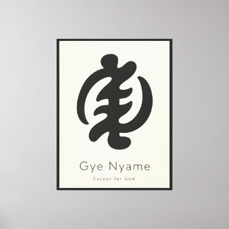 Toile Symbole Adinkra Gye Nyame | Heri Africain Minimali