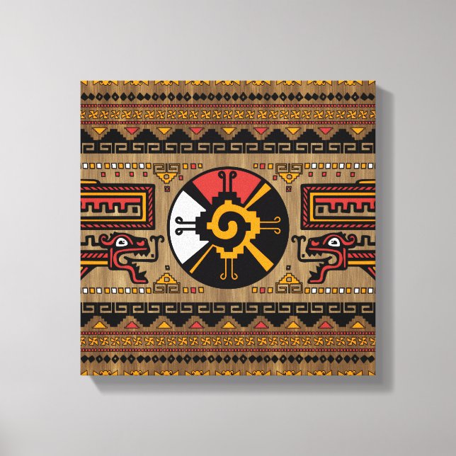 Toile Symbole coloré Hunab Ku Mayan #5 (Recto)