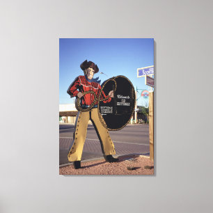 Toile Symbole Cowboy accueillant les touristes à Scottsd