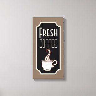 Toile Symbole d'art Retro Coffee Shop