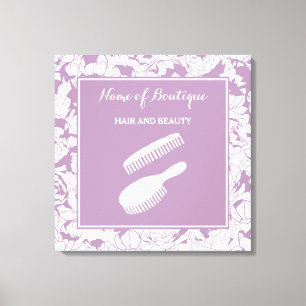Toile Symbole de la Boutique de Beauté Florale Moderne