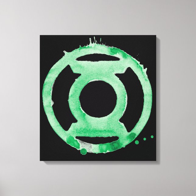 Toile Symbole de la lanterne de café - Vert (Recto)