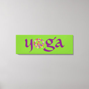 Toile SYMBOLE DE LA PAIX Yoga Floral