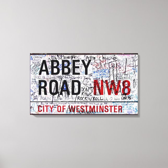 Toile Symbole de la route de l'abbaye Londres couvert de (Recto)