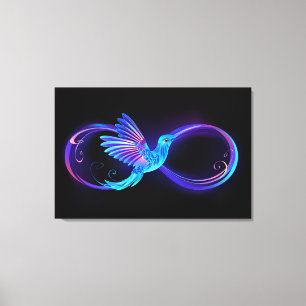 Toile Symbole de Neon Infinity par Glowing Hummingbird