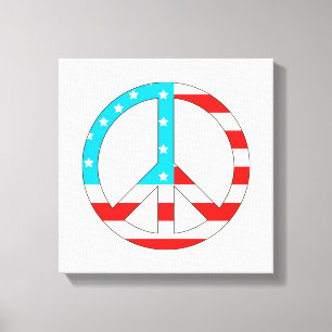 Toile Symbole de paix du drapeau américain