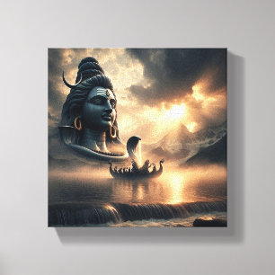 Toile Symbole de tatouage Shiva : Pouvoir divin et Sérén