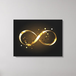 Toile Symbole d'infini doré