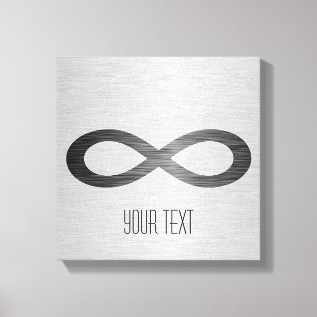 Toile Symbole d'infini sur la texture métallique de Faux (Recto)