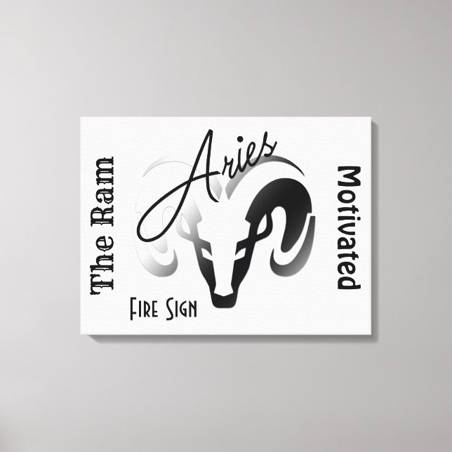 Toile Symbole et signe Zodiac Aries (Recto)