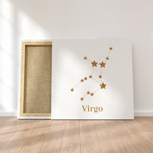 Toile Symbole moderne Zodiac Gold Virgo | Élément Terre (Créateur téléchargé)
