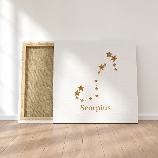Toile Symbole moderne Zodiaque Scorpie Or | Eau de l'élé (Créateur téléchargé)
